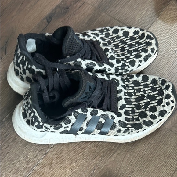 adidas Shoes - adidas Black & White Leopard Knit Sneakers ! 8.5